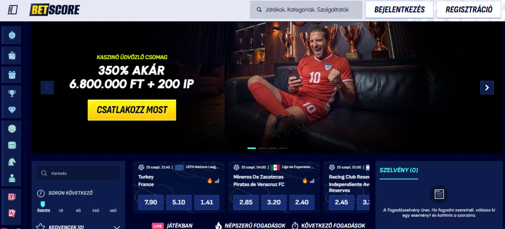 BetScore Casino Screen